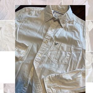 American Eagle Outfitters Cream Button-Down Shirt